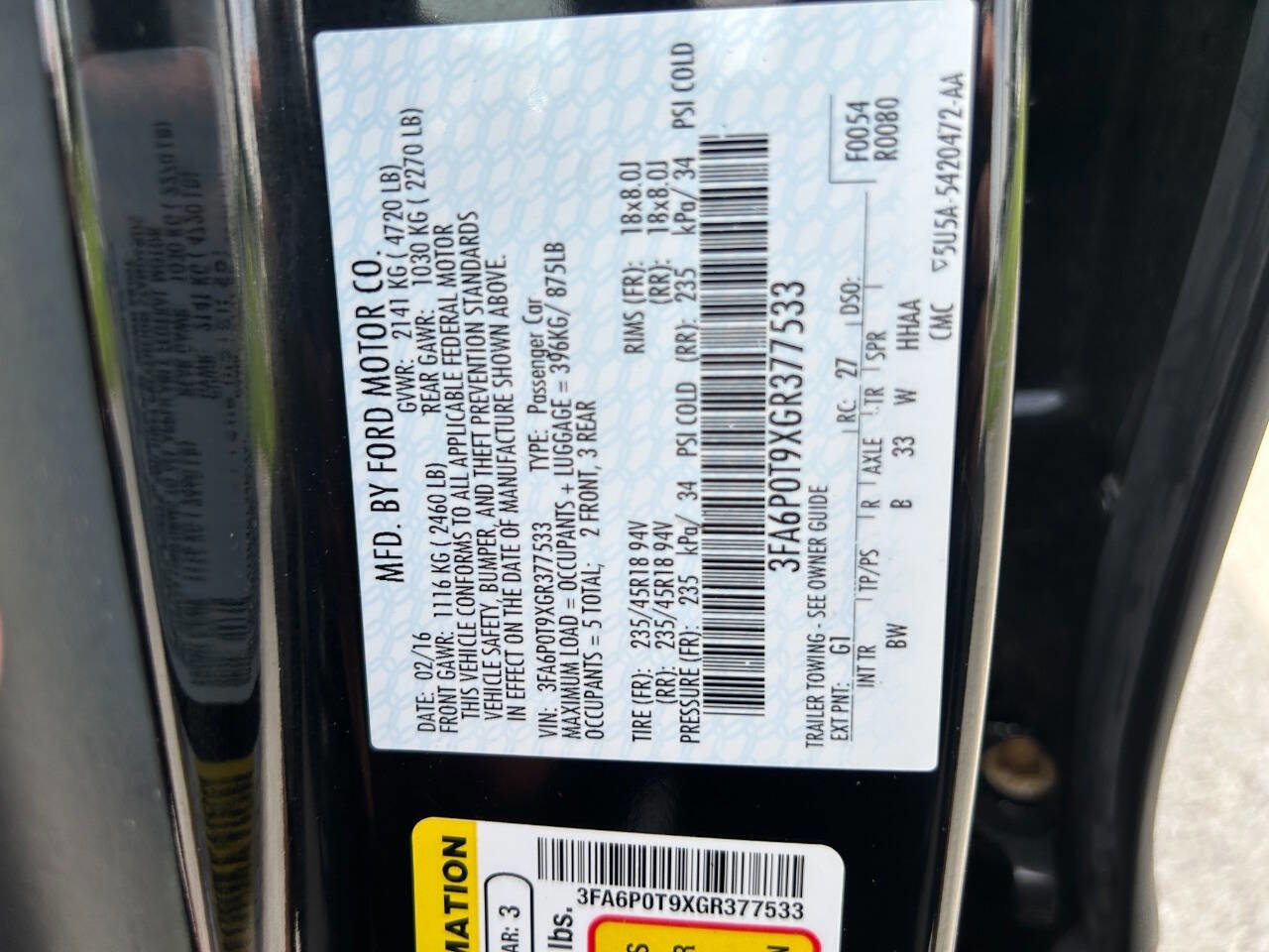 Used 2016 Ford Fusion SE w/ Equipment Group 202A AWD/4WD image 24