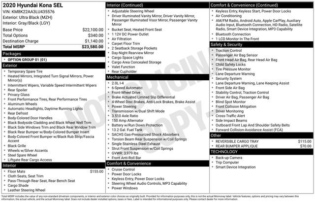 Used 2020 Hyundai Kona SEL image 14