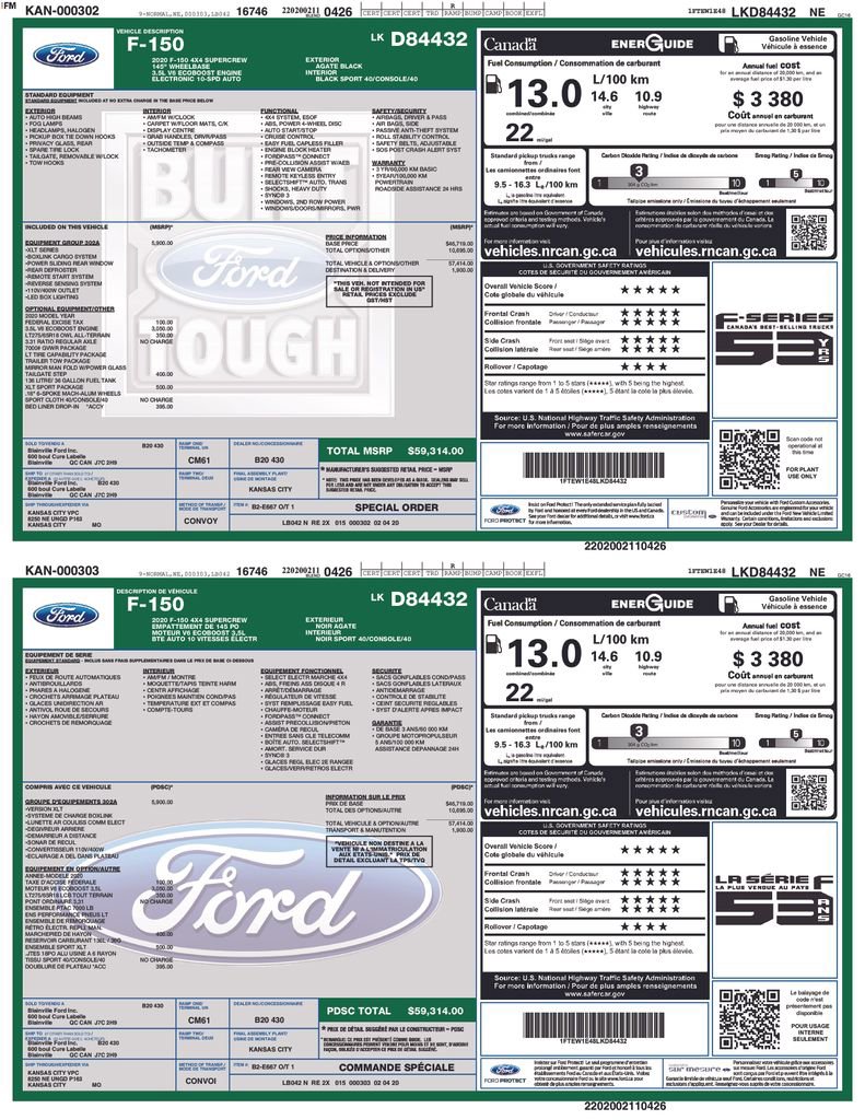 Used 2020 Ford F150 XLT w/ Equipment Group 302A Luxury AWD/4WD image 7