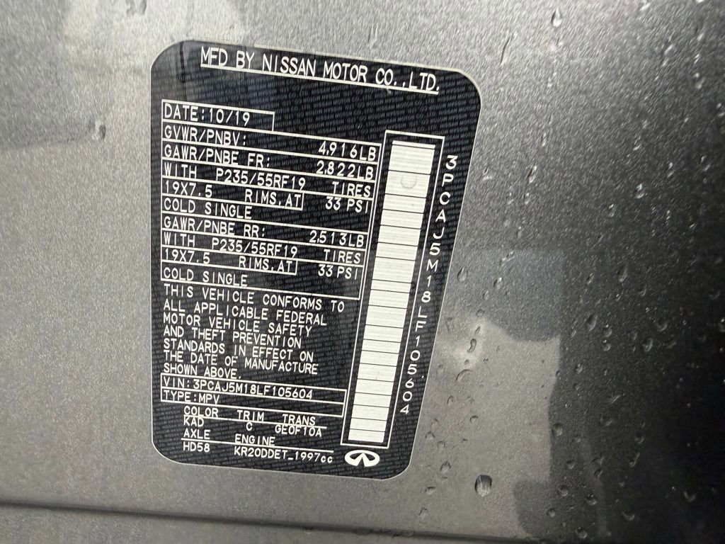 Used 2020 INFINITI QX50 Sensory w/ Proactive Package image 29