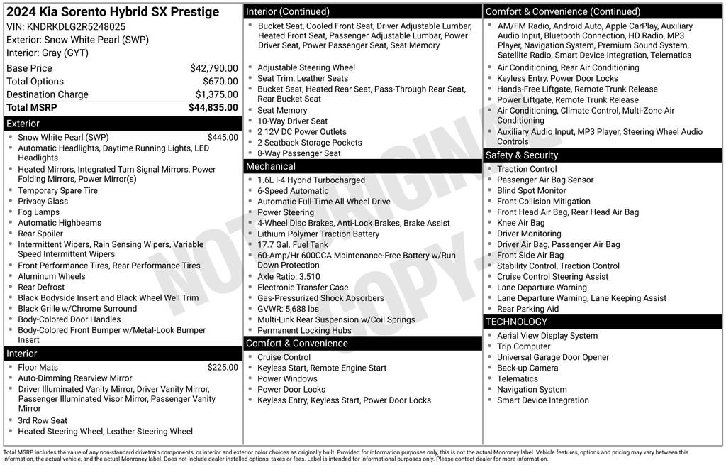 Used 2024 Kia Sorento SX Prestige image 13