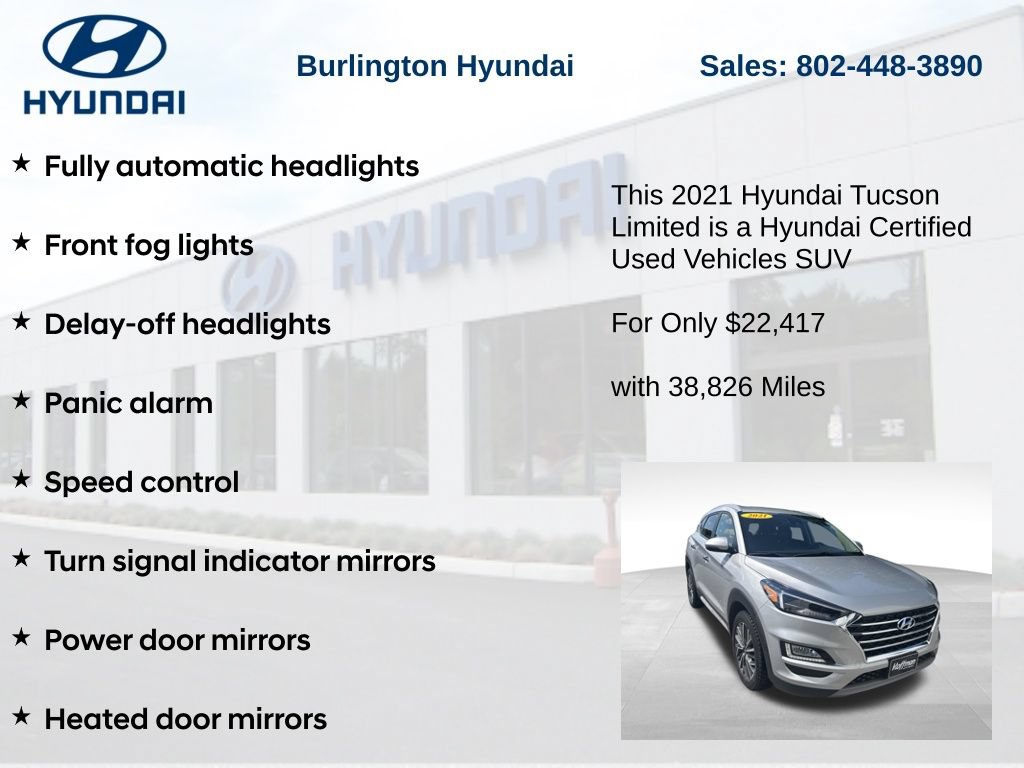 Certified 2021 Hyundai Tucson Limited AWD/4WD image 25