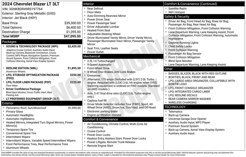 Used 2024 Chevrolet Blazer LT w/ Sound & Technology Package image 6