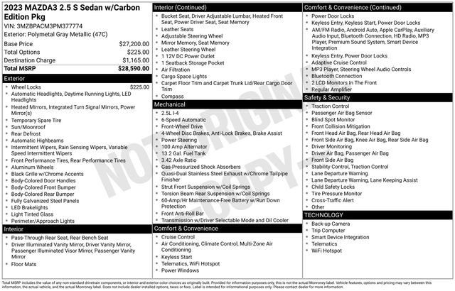 Used 2023 MAZDA MAZDA3 s image 15