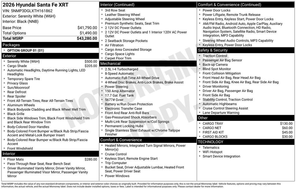 New 2026 Hyundai Santa Fe XRT image 36
