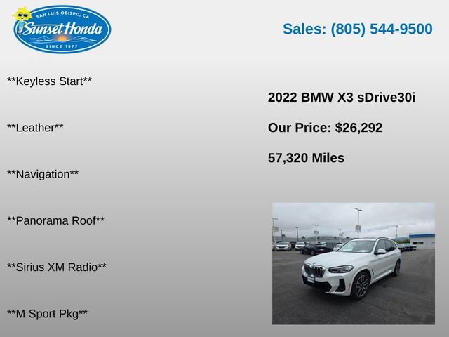 Used 2022 BMW X3 sDrive30i w/ M Sport Package 2 RWD image 14