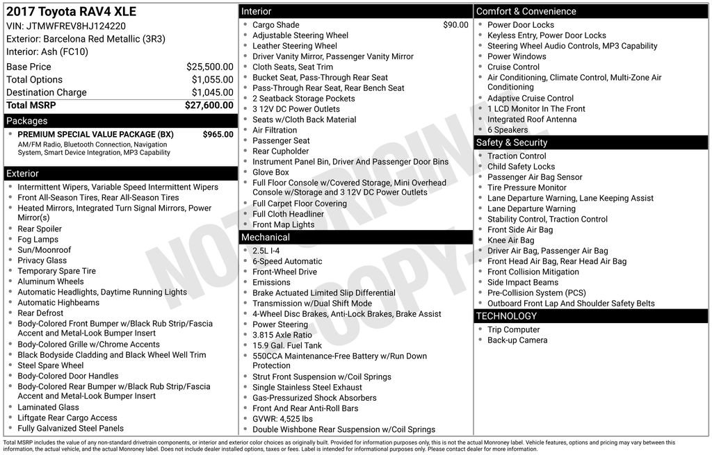 Used 2017 Toyota RAV4 XLE w/ Premium Special Value Package FWD image 2