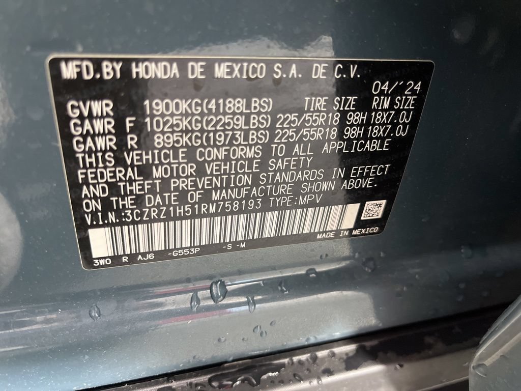 Certified 2024 Honda HR-V Sport image 35