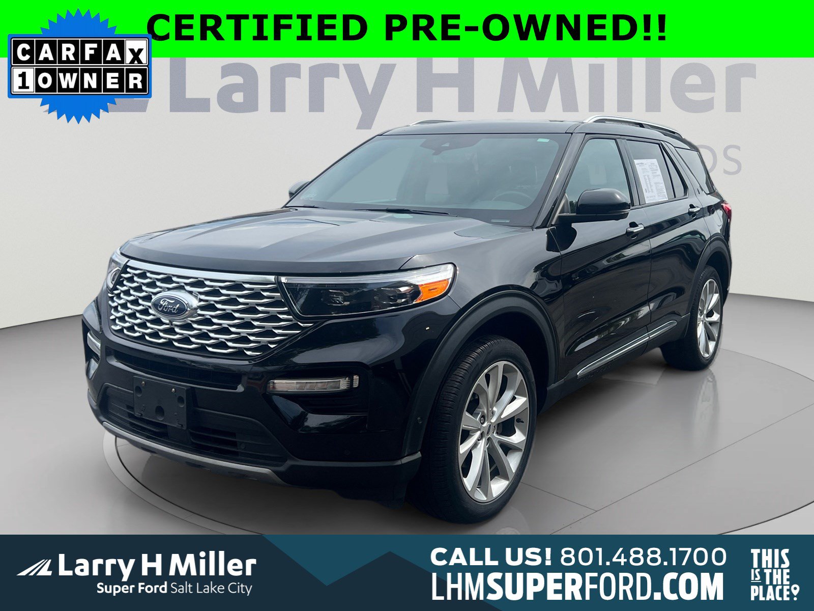 Certified 2023 Ford Explorer Platinum w/ Technology Package