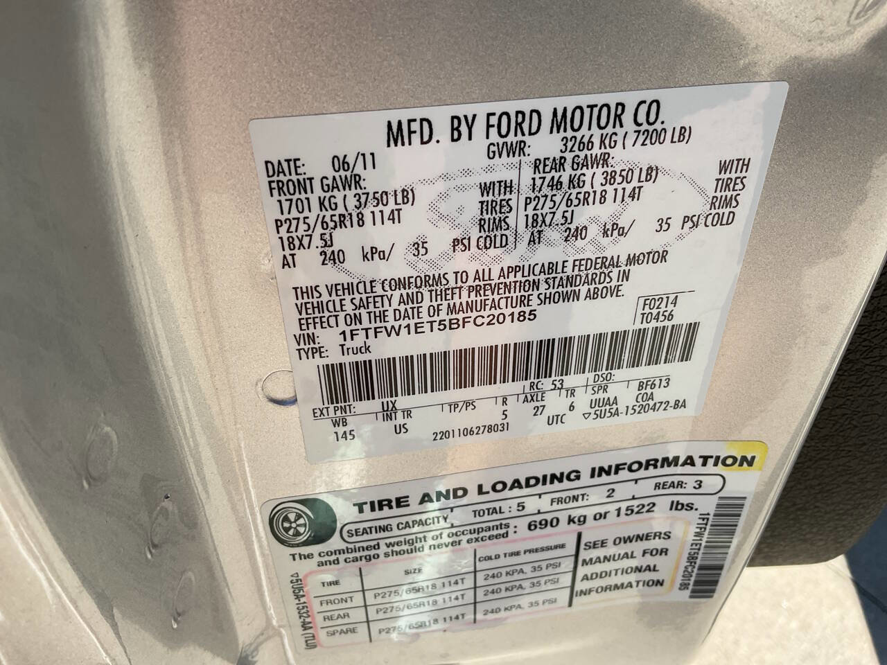 Used 2011 Ford F150 XLT w/ XLT Chrome Pkg image 17