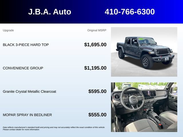 Used 2025 Jeep Gladiator Rubicon w/ Convenience Group AWD/4WD image 5