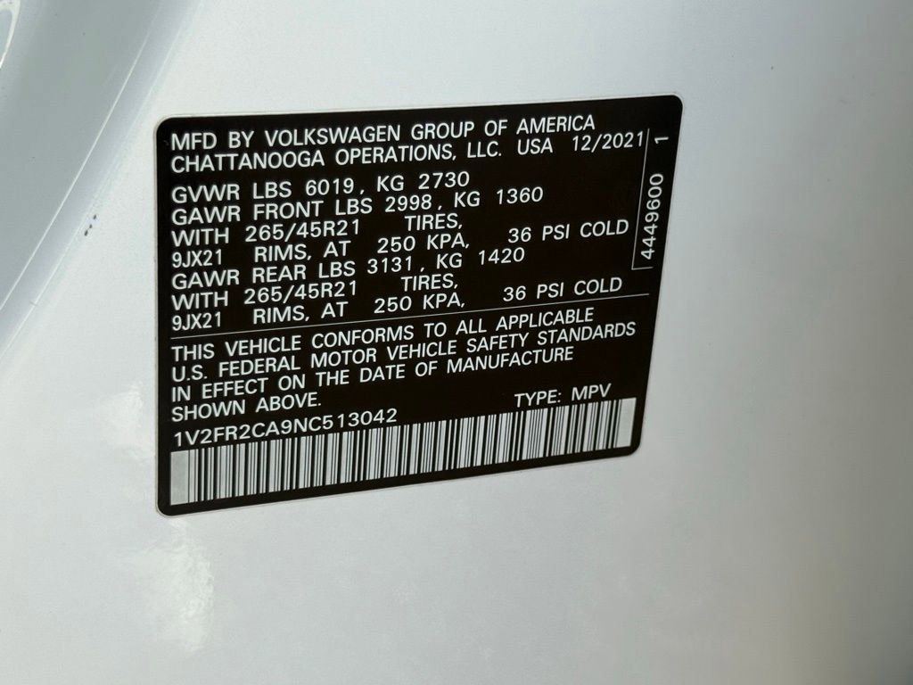 Used 2022 Volkswagen Atlas SEL Premium image 72