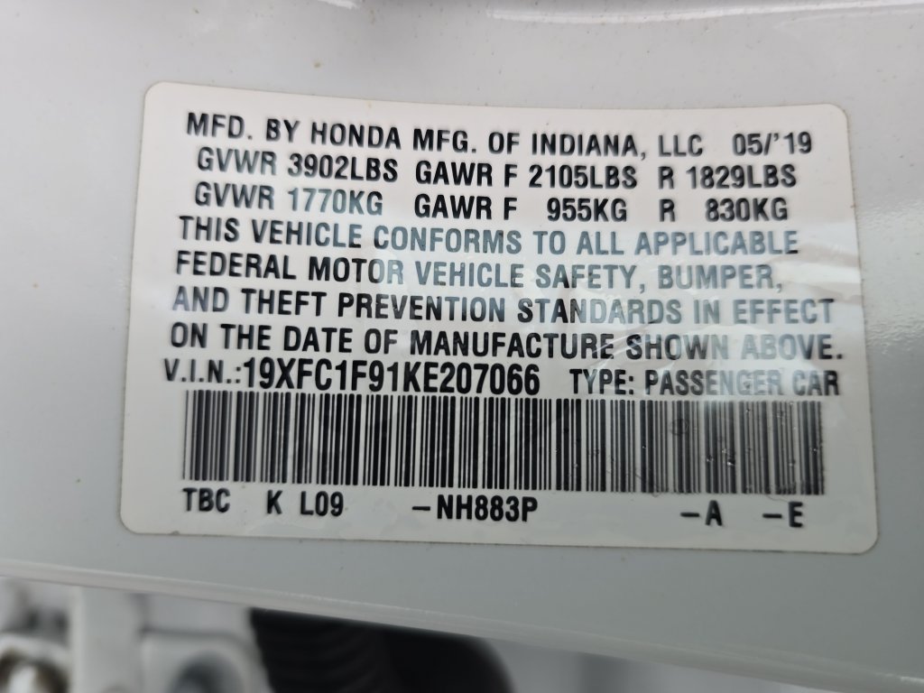 Used 2019 Honda Civic Touring image 36
