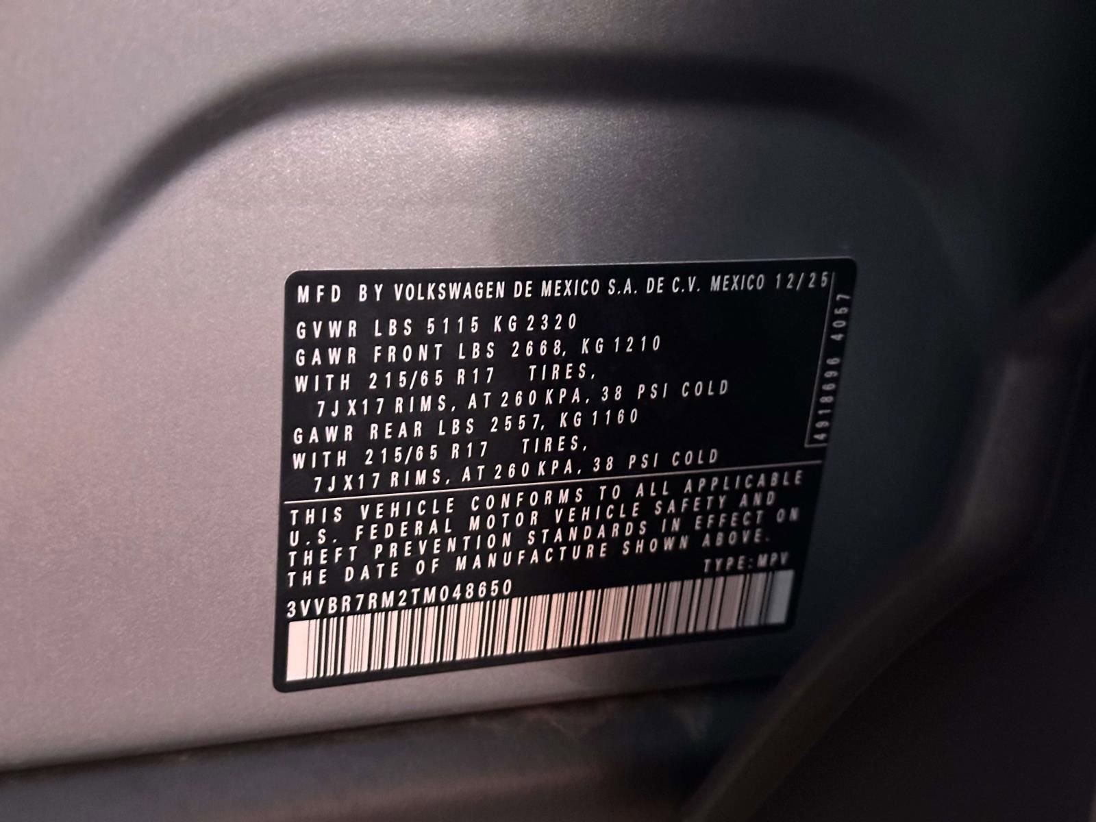 New 2026 Volkswagen Tiguan S image 16