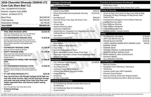 New 2026 Chevrolet Silverado 2500 LTZ w/ Trail Boss Package image 4