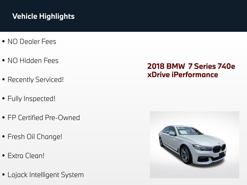 Used 2018 BMW 740e xDrive w/ M Sport Package AWD/4WD image 2