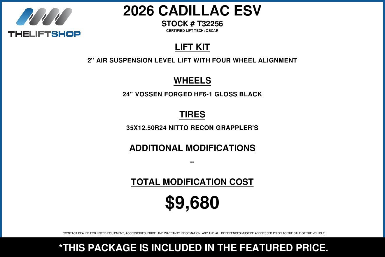 Used 2026 Cadillac Escalade ESV Platinum Sport w/ LPO, ONYX Package AWD/4WD image 2