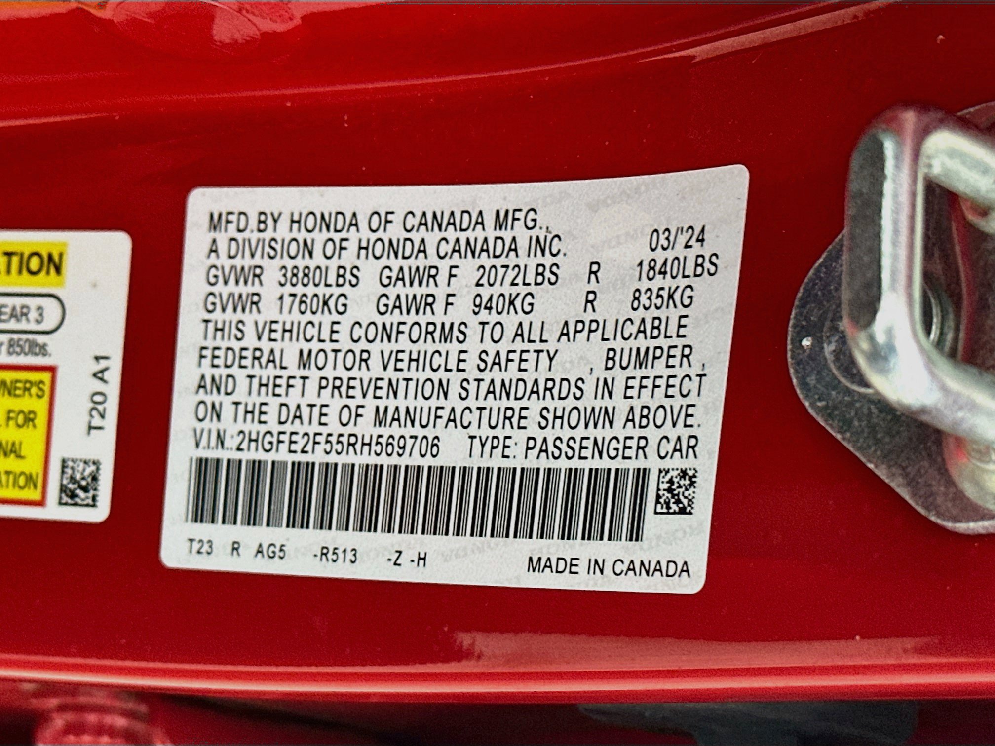 Used 2024 Honda Civic Sport image 12