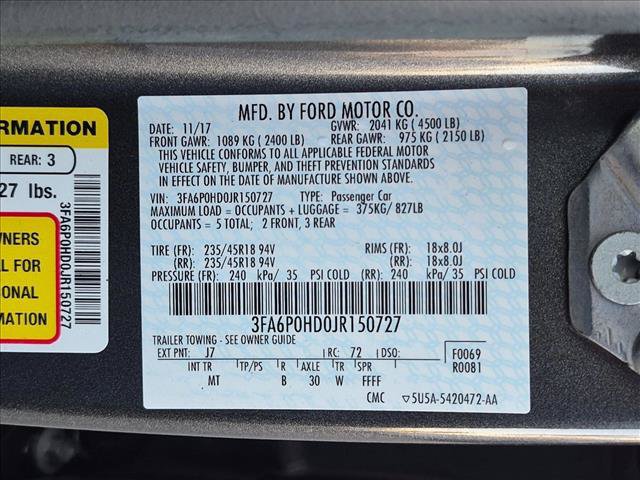 Used 2018 Ford Fusion SE w/ Equipment Group 201A FWD image 22