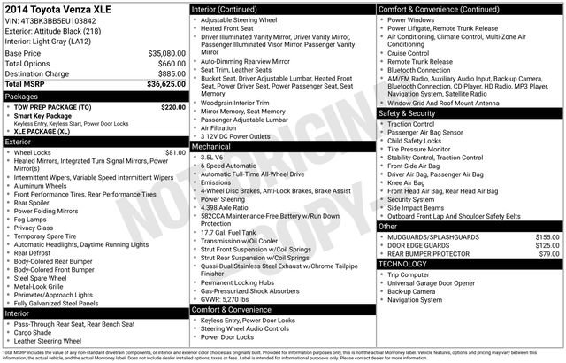 Used 2014 Toyota Venza XLE w/ Tow Prep Package image 36