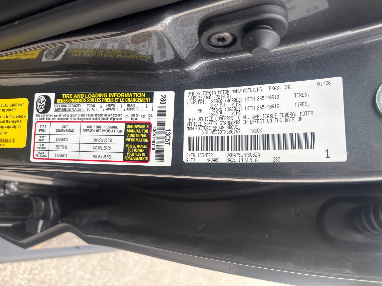Used 2026 Toyota Tundra SR5 w/ SR5 Convenience Package AWD/4WD image 35