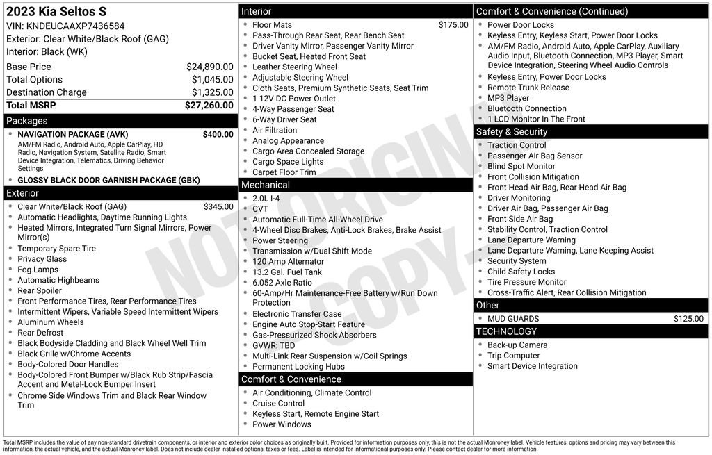 Certified 2023 Kia Seltos S w/ Navigation Package image 4