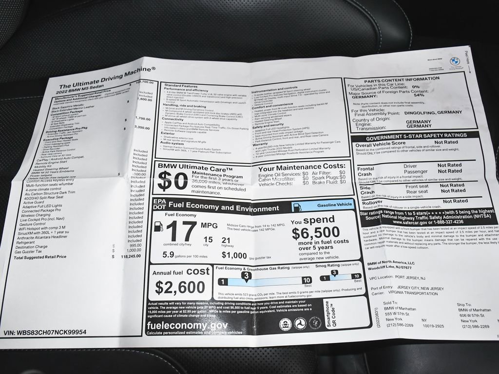 Used 2022 BMW M5 w/ Competition Package AWD/4WD image 71