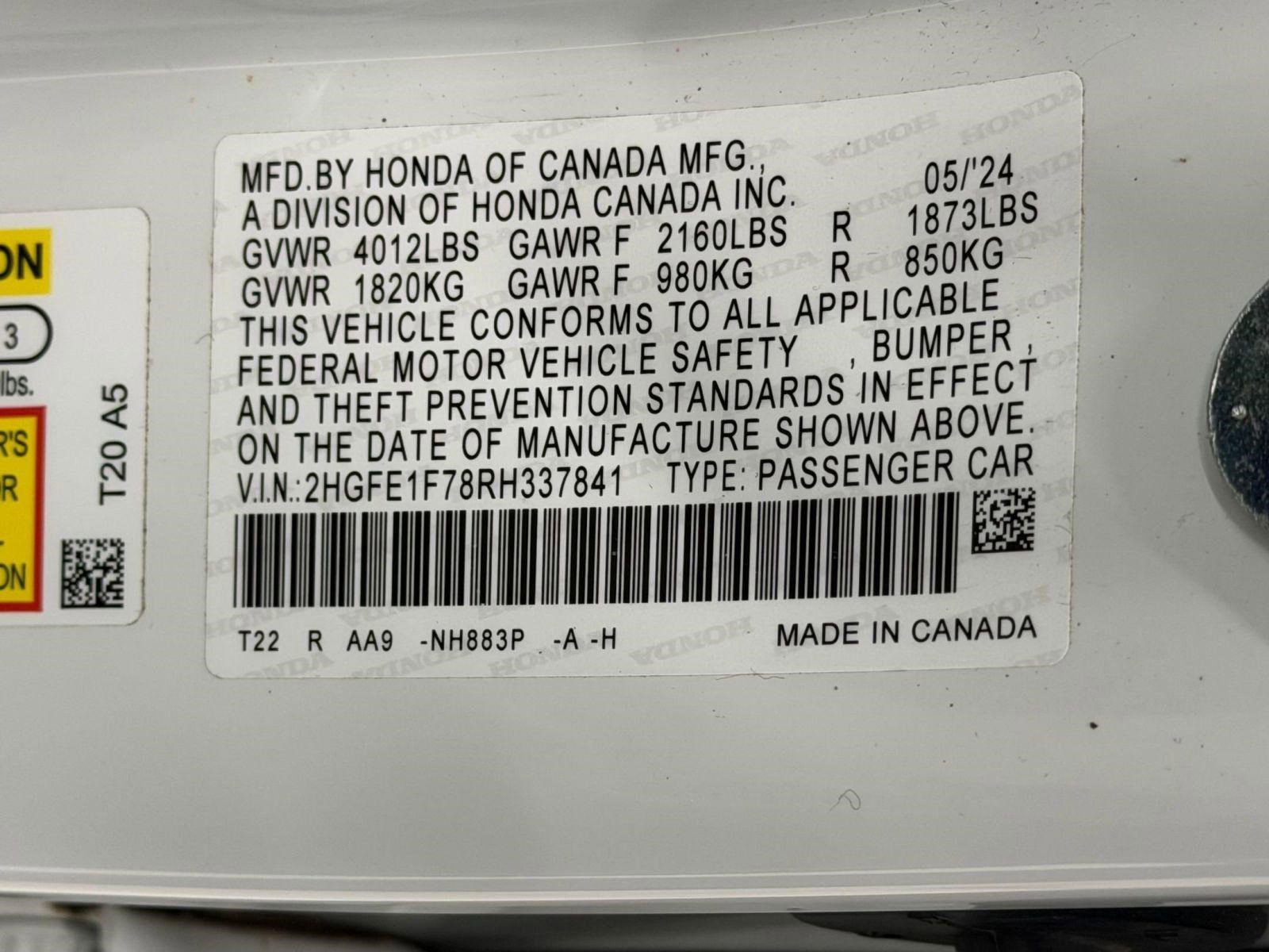 Used 2024 Honda Civic EX image 19