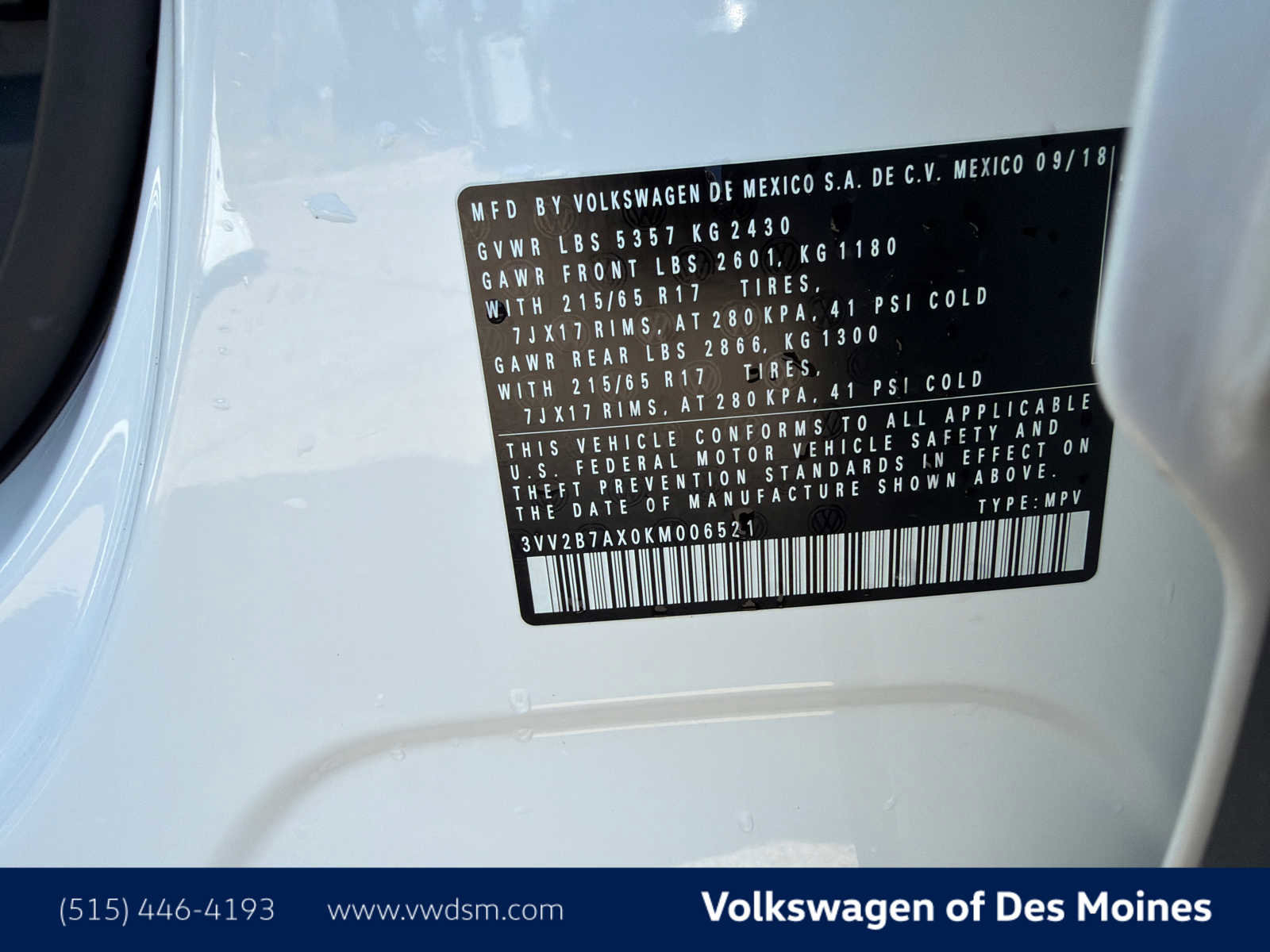 Used 2019 Volkswagen Tiguan SE w/ 3rd Row Seat Package image 20