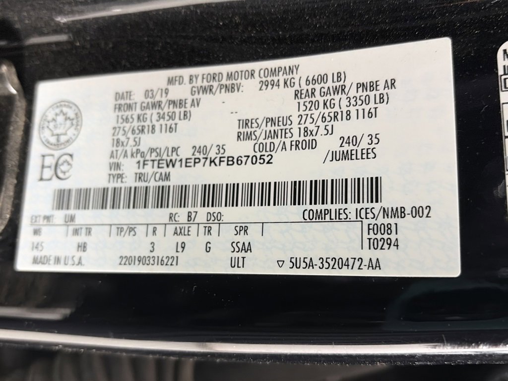 Used 2019 Ford F150 Lariat w/ Equipment Group 502A Luxury image 9