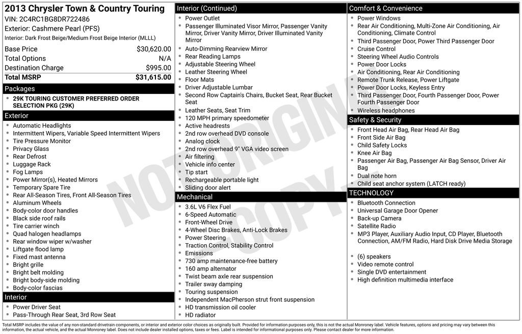 Used 2013 Chrysler Town & Country Touring FWD image 26