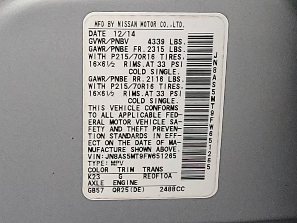 Used 2015 Nissan Rogue S w/ Convenience Package FWD image 33