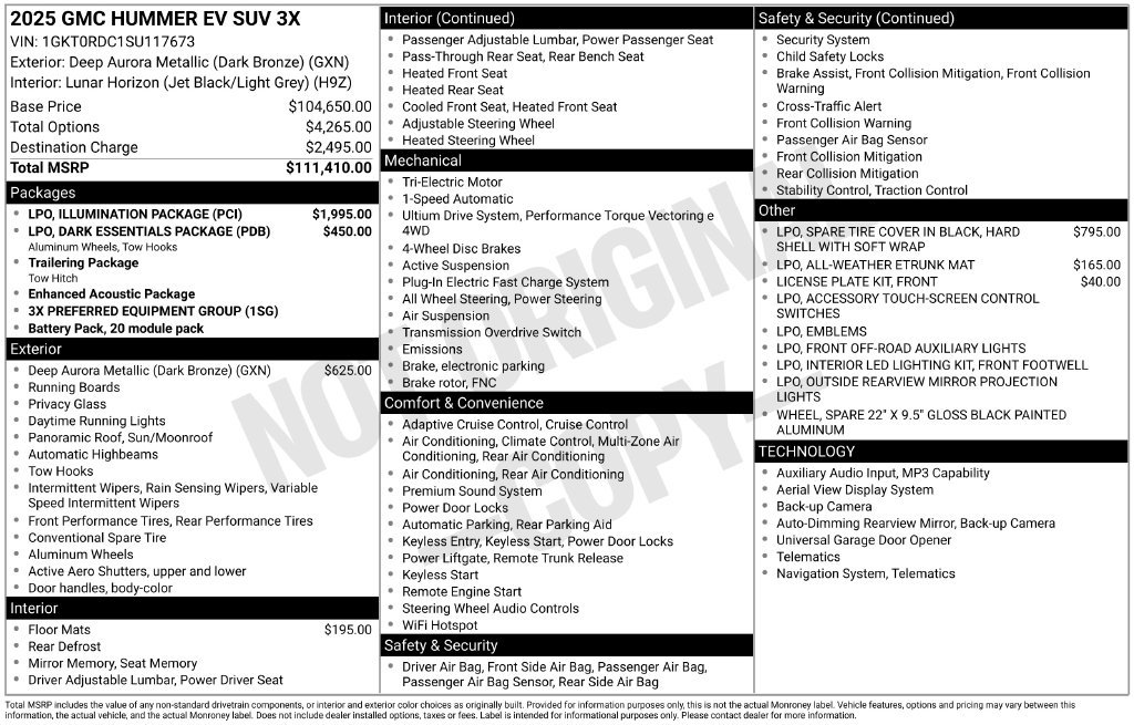 Used 2025 GMC Hummer EV 3X w/ LPO, Illumination Package AWD/4WD image 4
