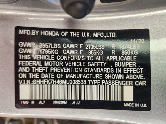 Used 2021 Honda Civic Sport image 24