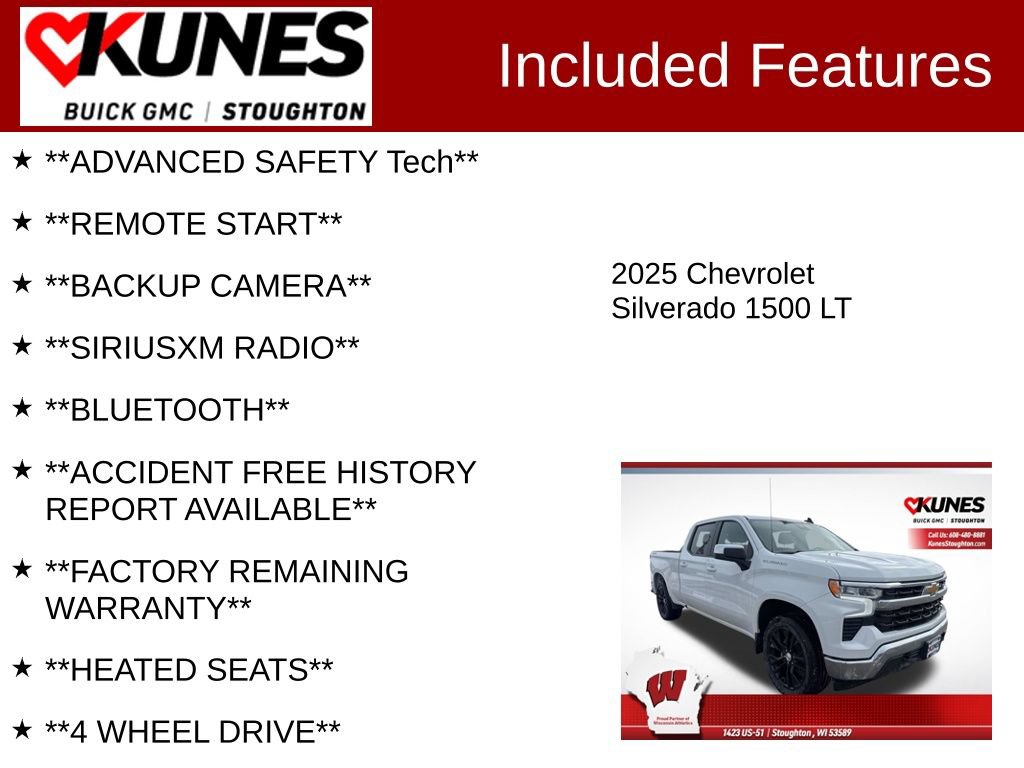Used 2025 Chevrolet Silverado 1500 LT w/ Work Truck Package AWD/4WD image 2