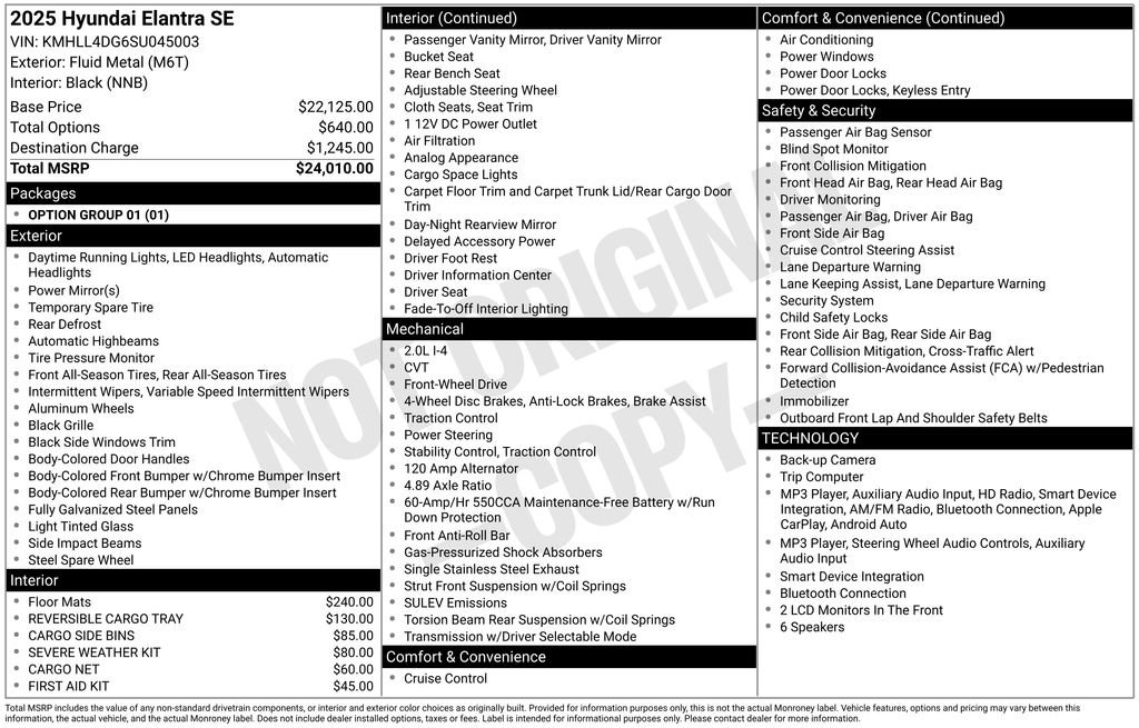 Certified 2025 Hyundai Elantra SE FWD image 2