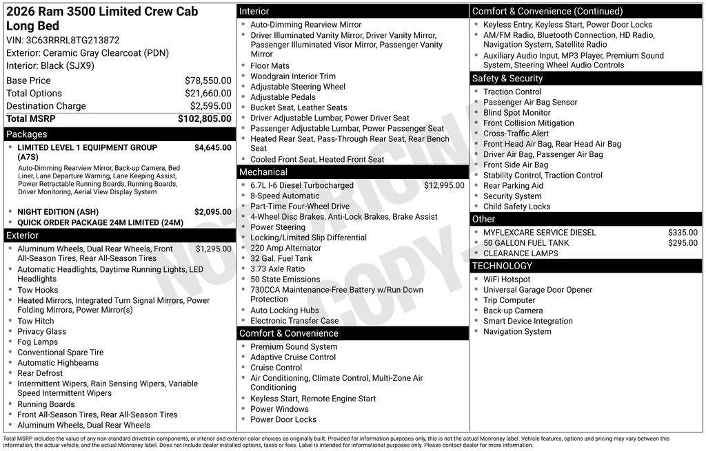 New 2026 RAM 3500 Limited AWD/4WD image 5