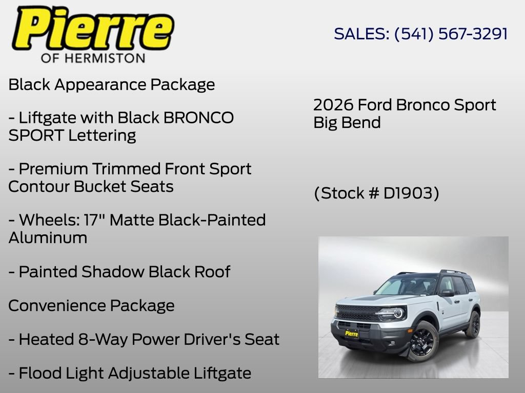 New 2026 Ford Bronco Sport Big Bend w/ Convenience Package AWD/4WD image 12