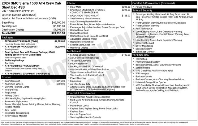 Used 2024 GMC Sierra 1500 AT4 w/ Technology Package AWD/4WD image 31