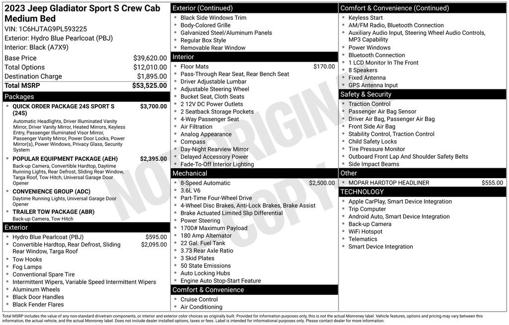 Used 2023 Jeep Gladiator Sport image 29
