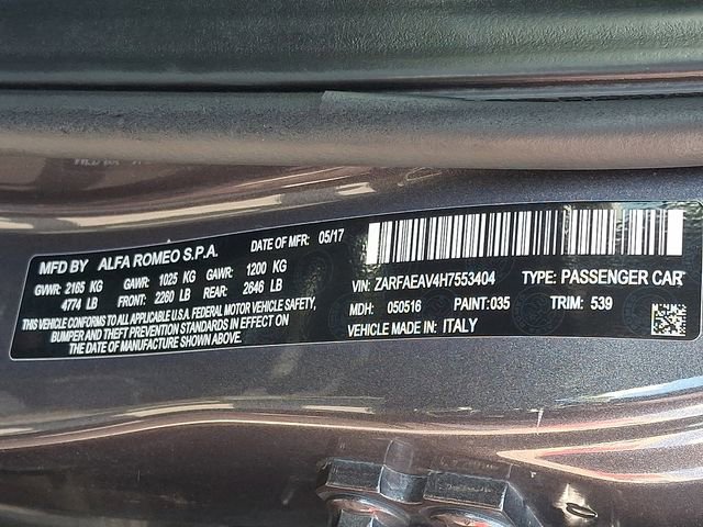 Used 2017 Alfa Romeo Giulia Quadrifoglio RWD image 28