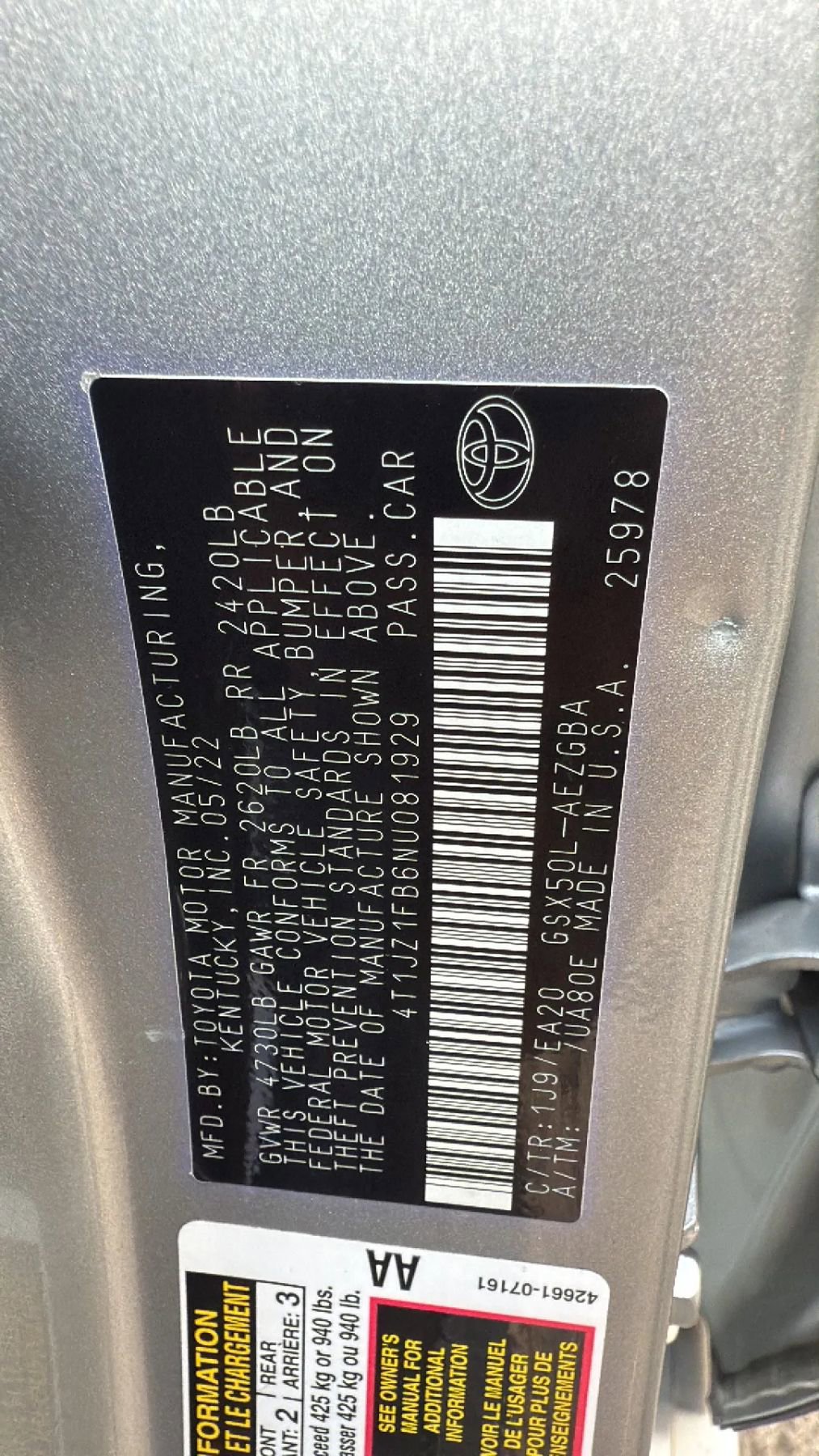 Used 2022 Toyota Avalon XLE FWD image 31