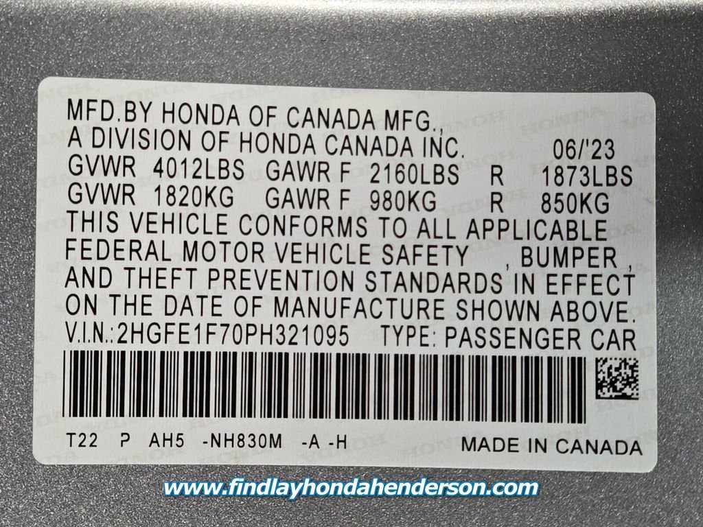 Certified 2023 Honda Civic EX image 14