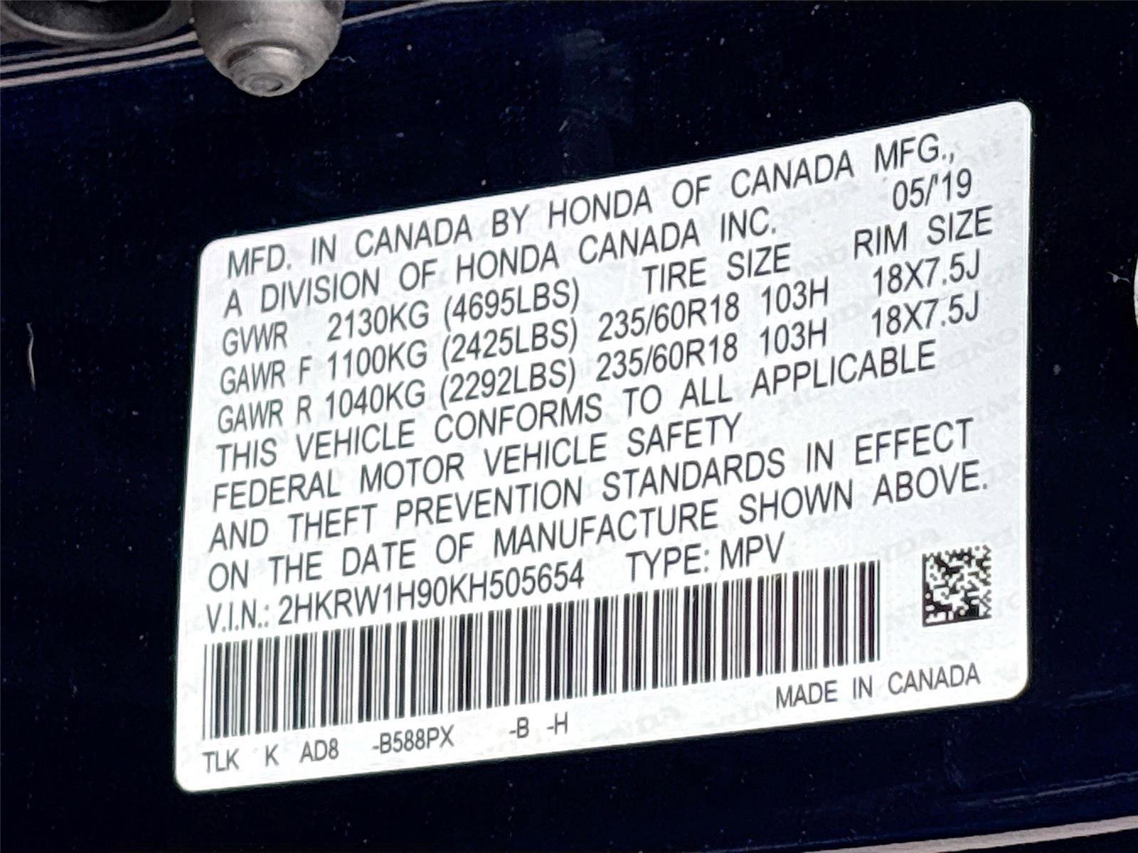 Used 2019 Honda CR-V Touring image 33