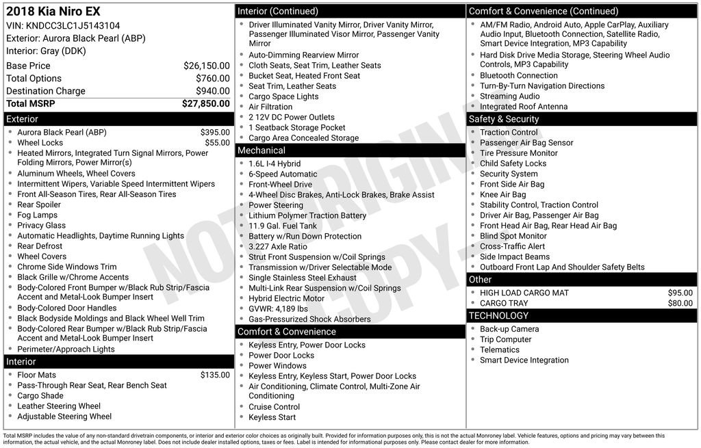 Used 2018 Kia Niro EX image 14