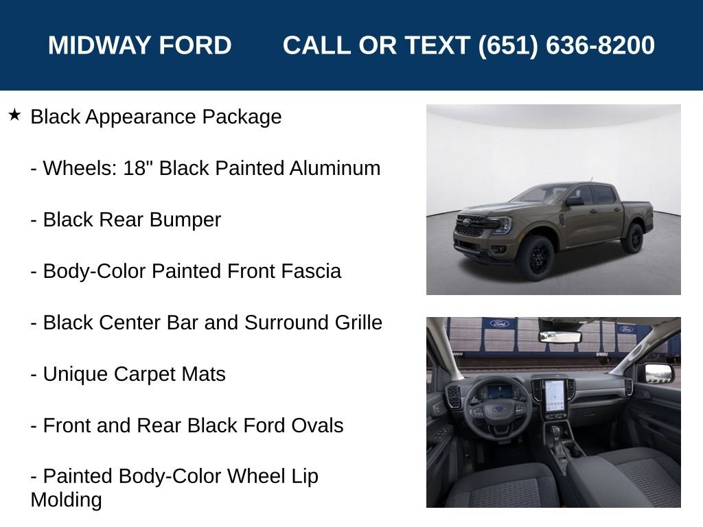 New 2026 Ford Ranger XLT w/ Black Appearance Package AWD/4WD image 19