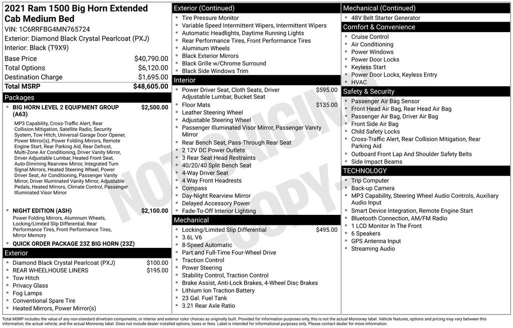 Used 2021 RAM 1500 Big Horn image 3