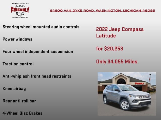 Used 2022 Jeep Compass Latitude AWD/4WD image 10