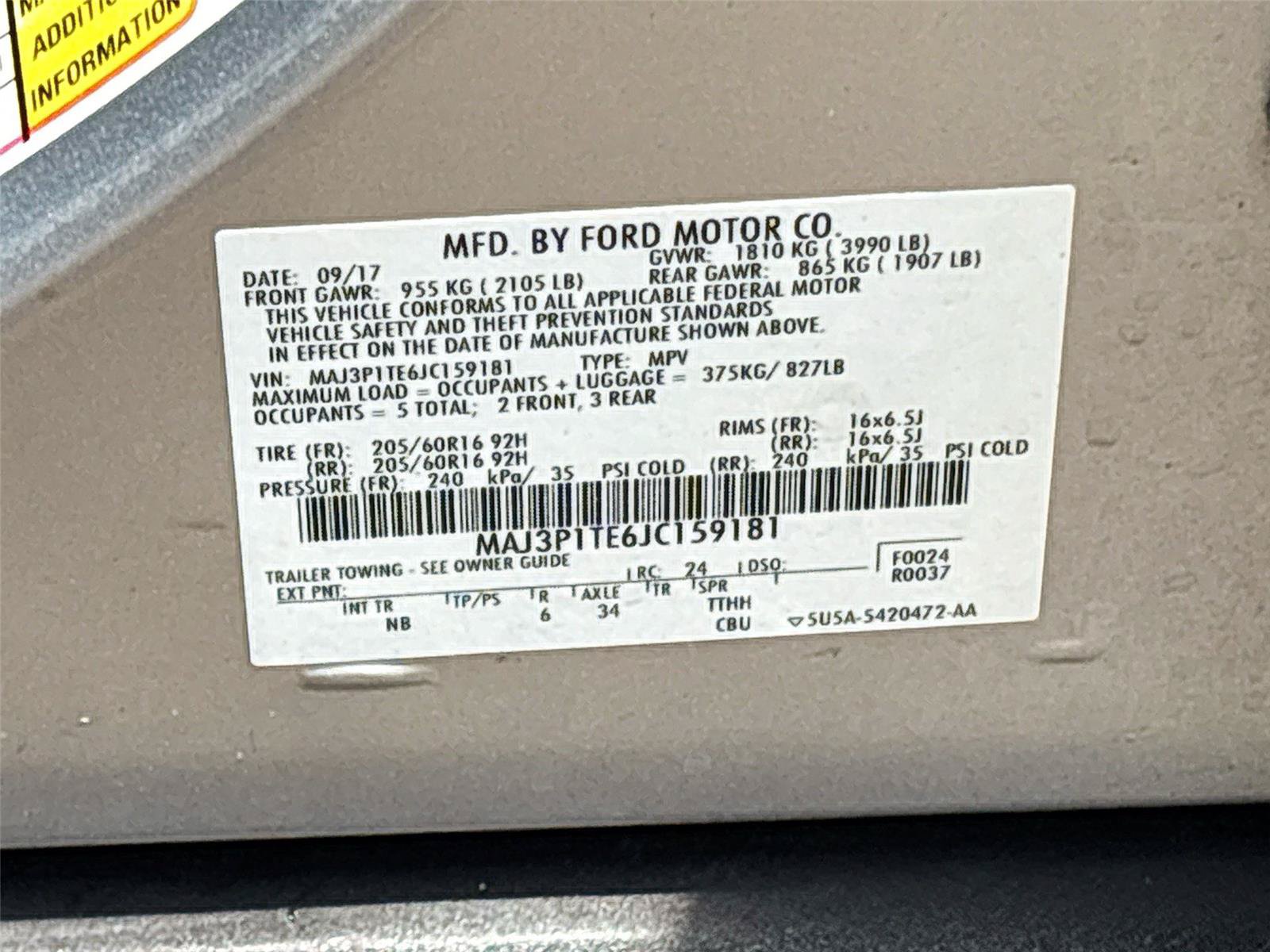 Used 2018 Ford EcoSport SE w/ SE Convenience Package FWD image 32