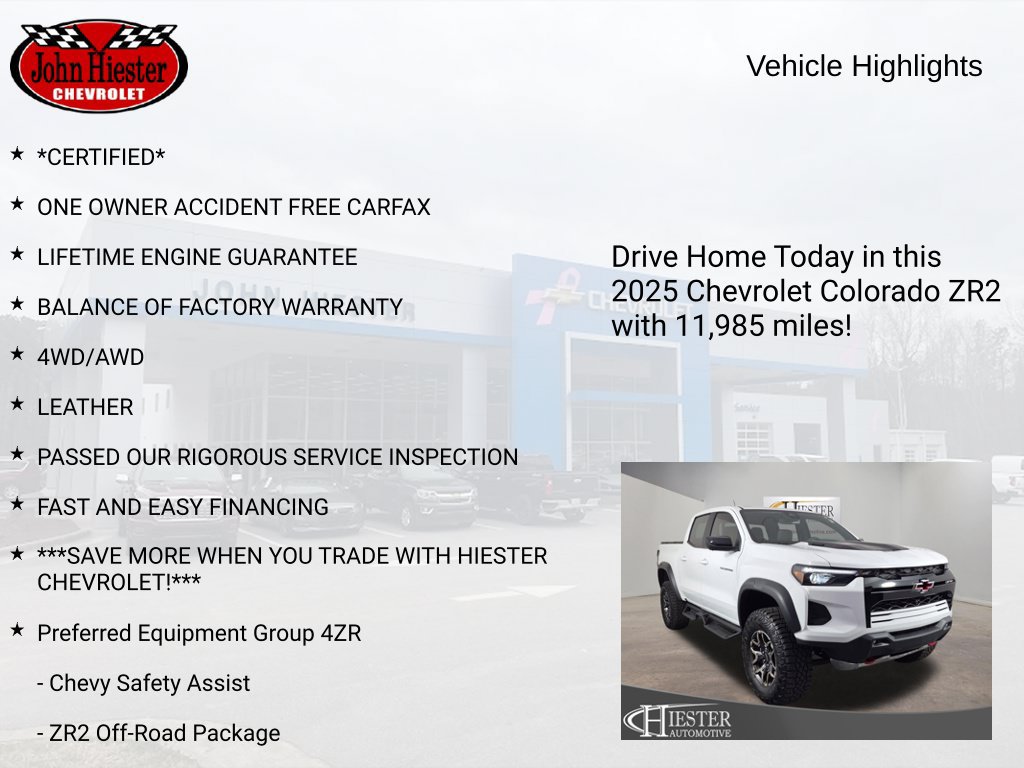 Certified 2025 Chevrolet Colorado ZR2 w/ Technology Package AWD/4WD image 6